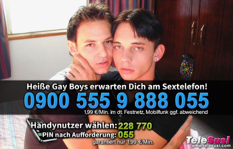 Zwei junge Gay Boys wollen Sex am Telefon machen